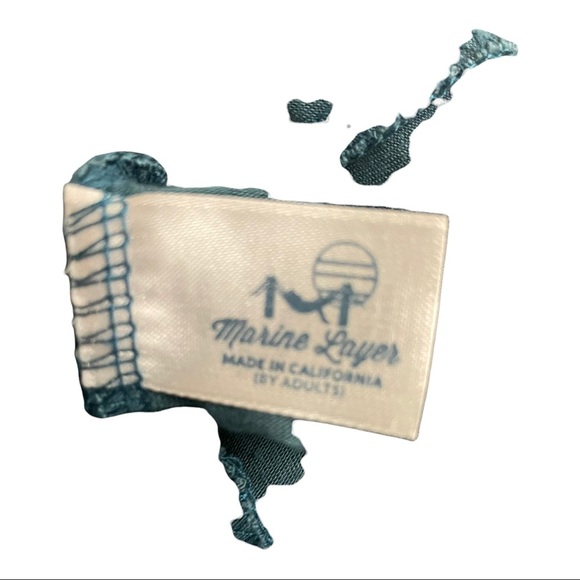 Marine Layer Tulip back Tank Top size Small blue green sleeveless. Supima - Picture 12 of 12